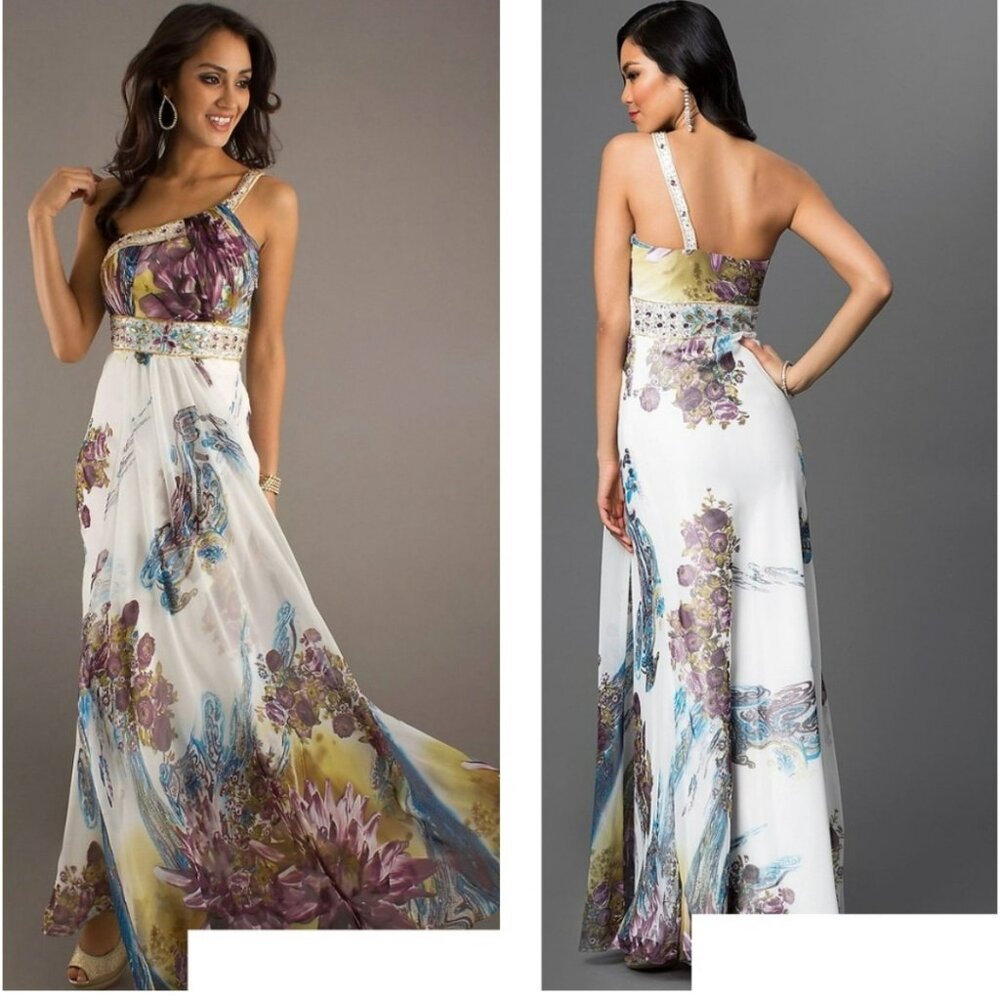 Dancing Queen Stunning Floral Formal Dress Size Large